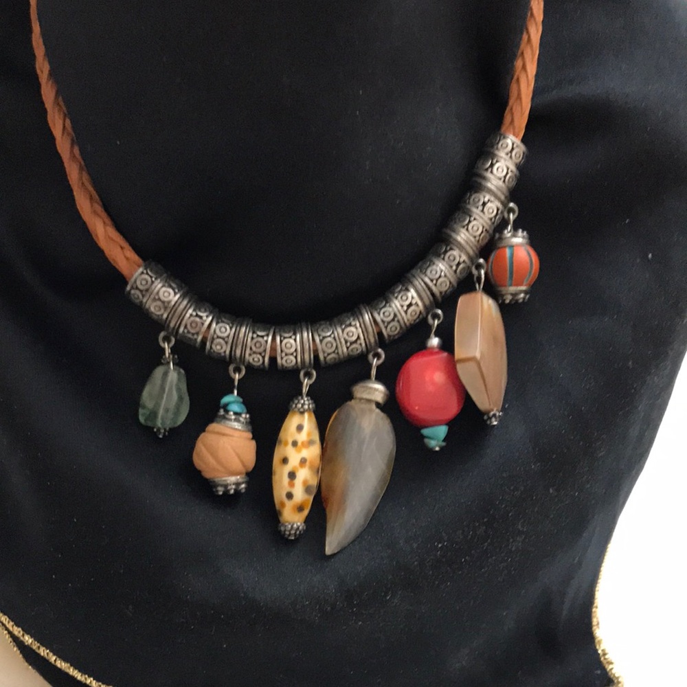 Bohemian Multicolor Beaded Charm Necklace - Women Jewelry